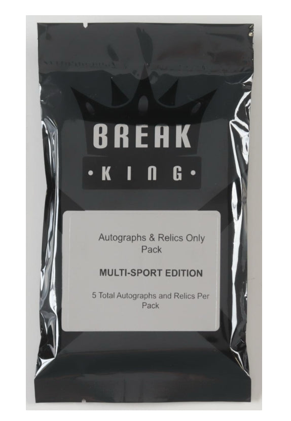 Break King Autographs & Relics Multi-Sport Mystery Box With (5) Cards
