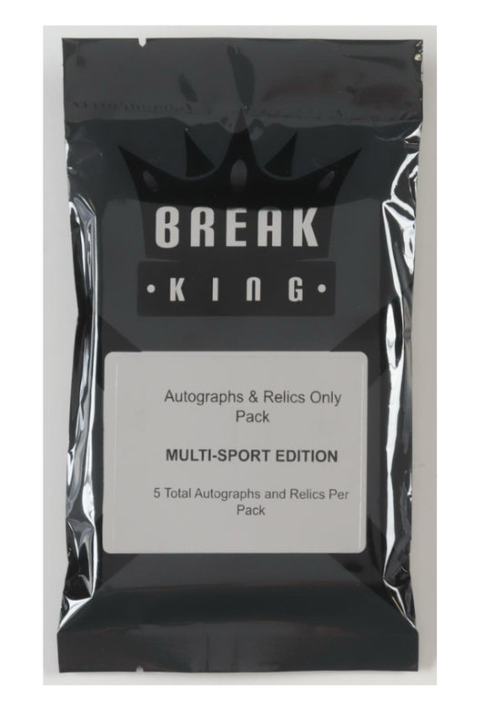 Break King Autographs & Relics Multi-Sport Mystery Box With (5) Cards