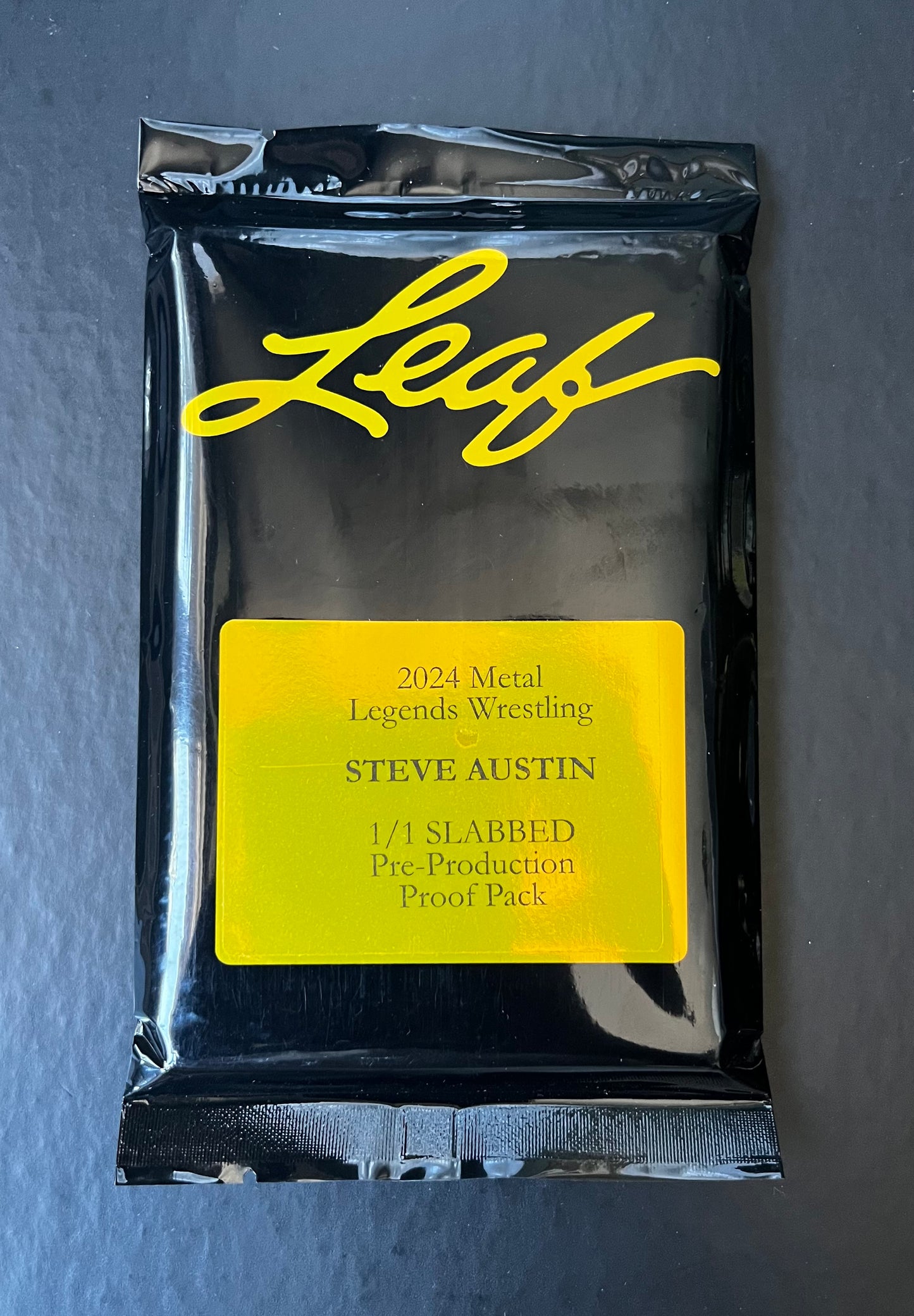 Steve Austin 2024 Leaf Metal Legends Wrestling Slabbed #1/1 Pre-Production Proof Mystery Pack