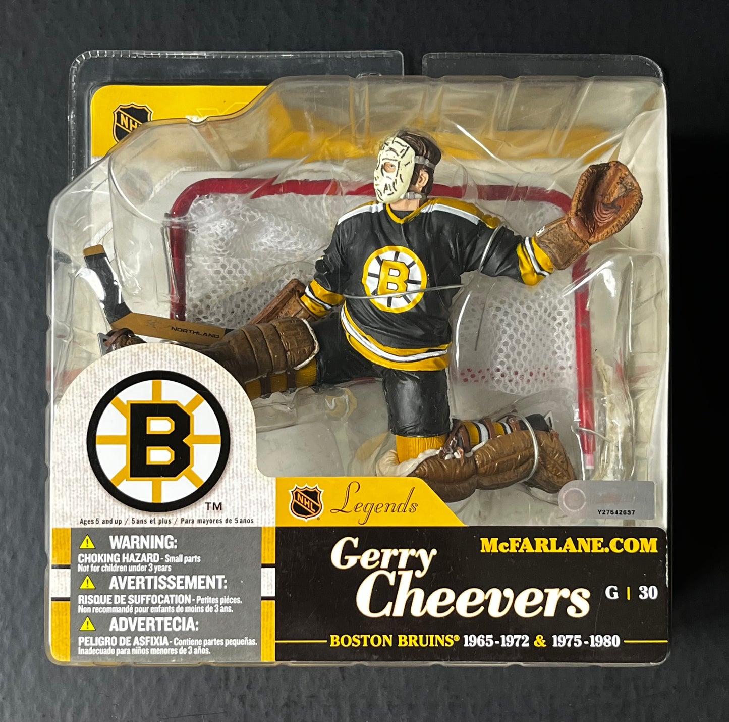 Gerry Cheevers Autographed McFarlane Figure