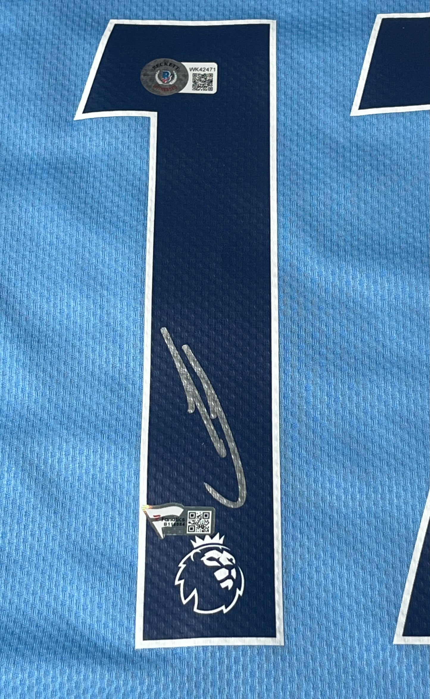 Kevin De Bruyne Autographed Manchester City 20-21 Soccer Jersey