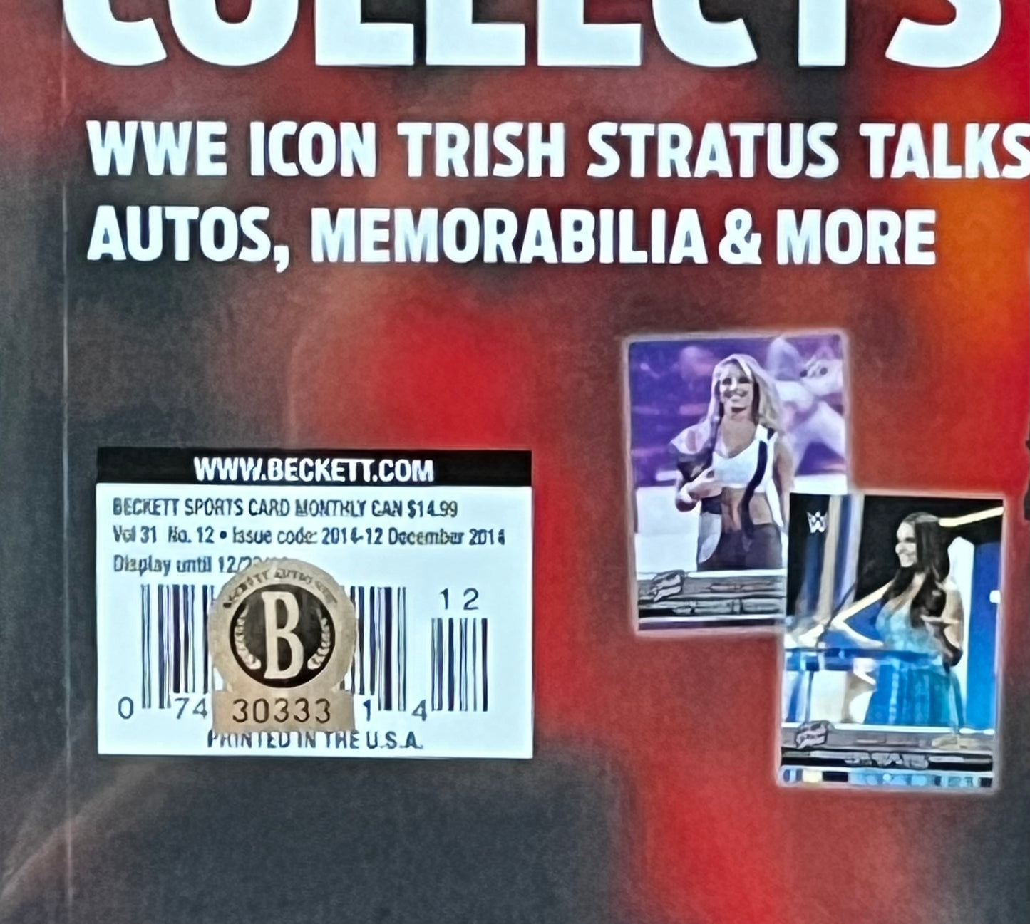 Trish Stratus Signed Beckett Magazine BAS LOA