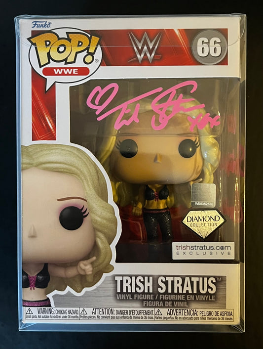 Trish Stratus Signed Funko Pop Figure With Inscription Diamond Collection