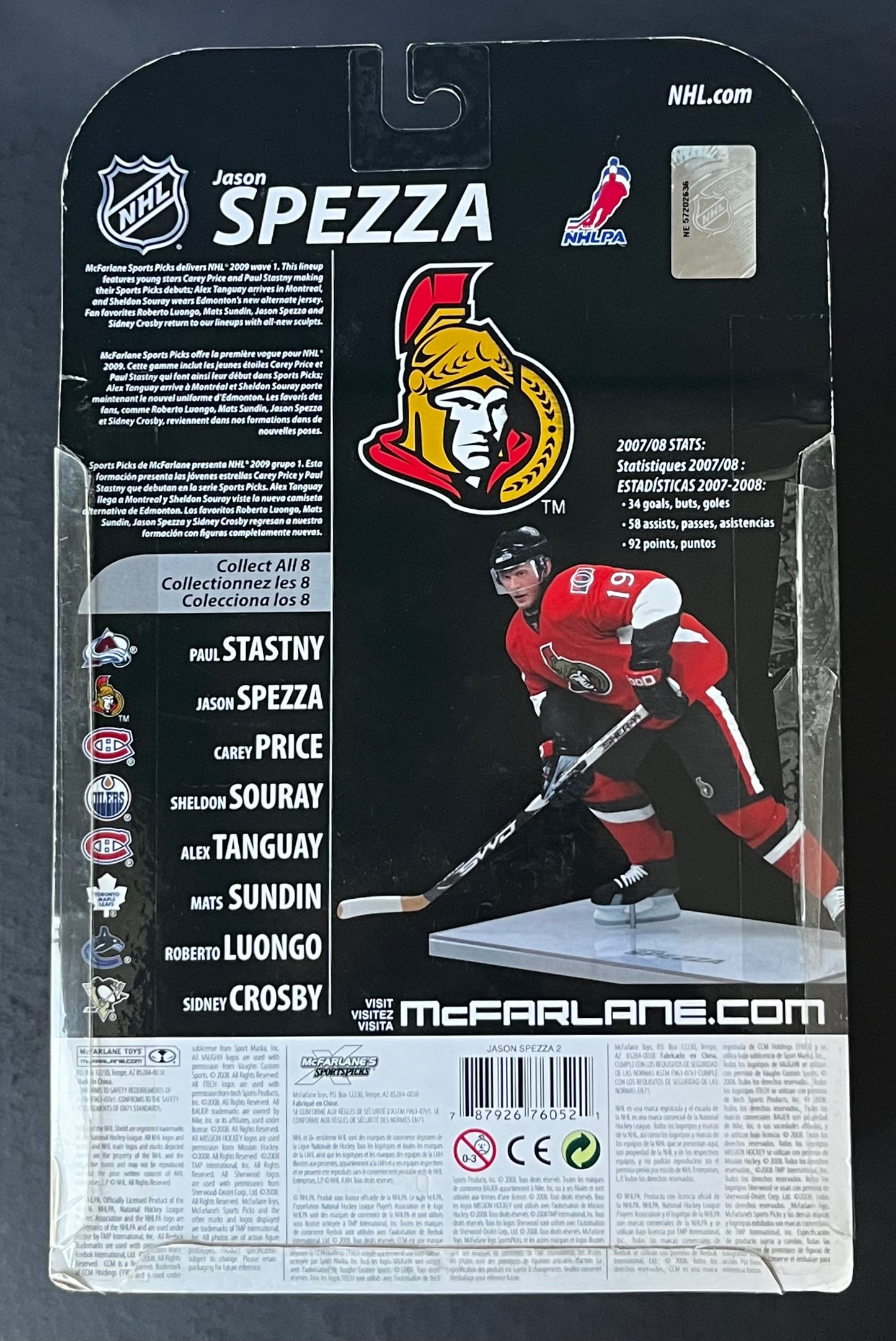 Jason Spezza Signed Mcfarlane NHL Series Wave 1 Figure