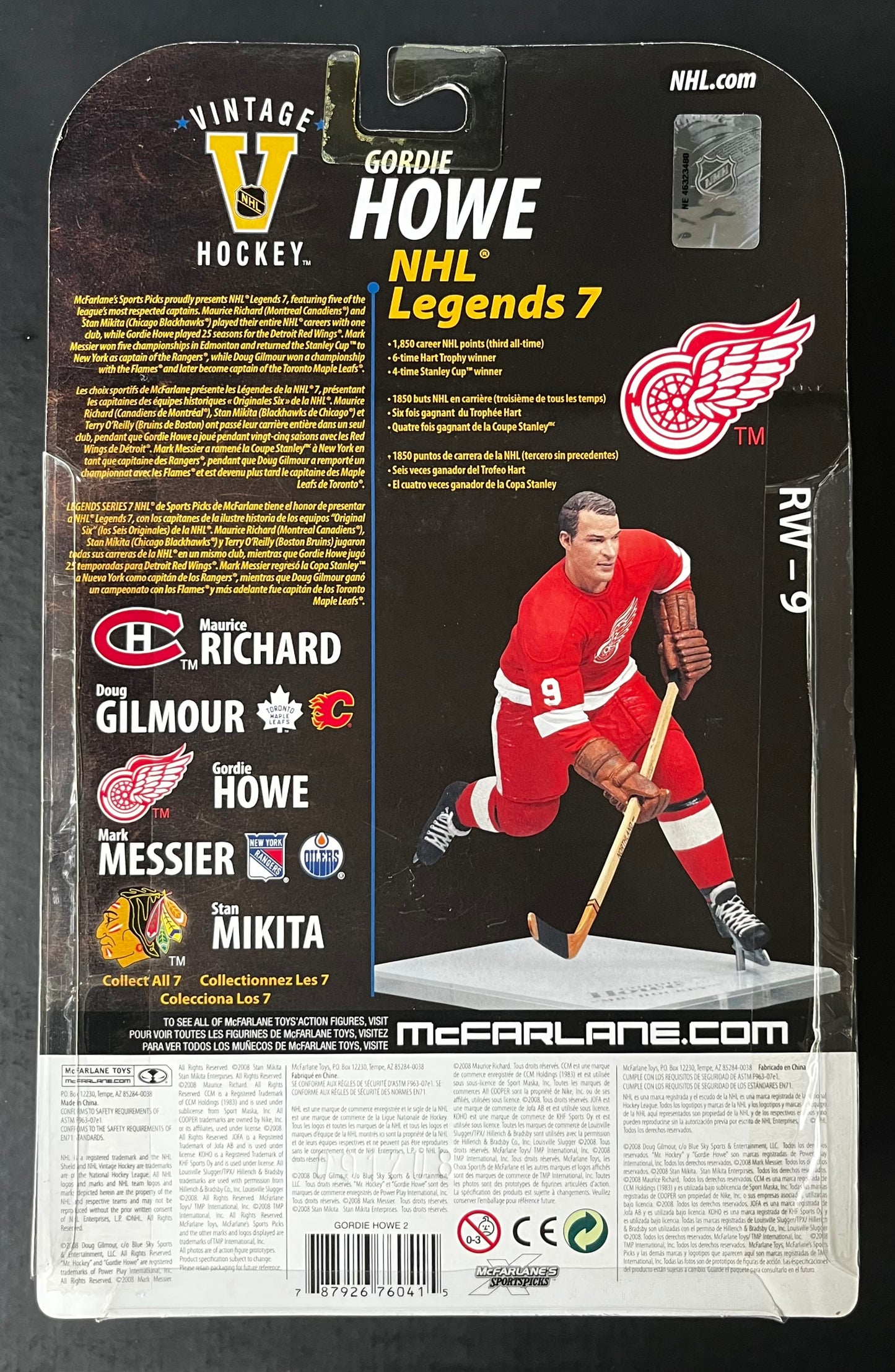 Gordie Howe Mcfarlane Figure NHL Legends Series 7