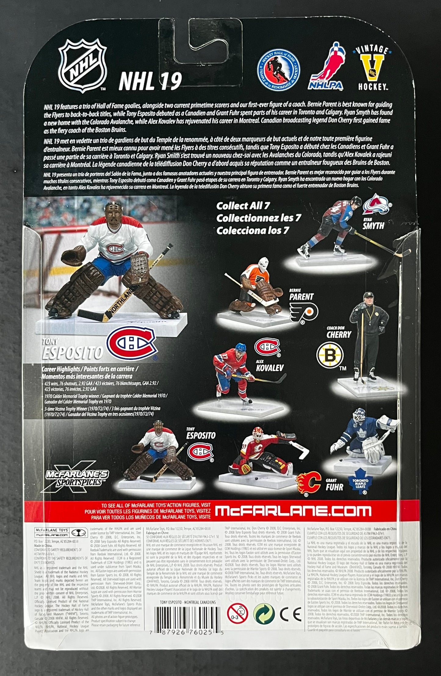 Tony Esposito Mcfarlane NHL Series 19