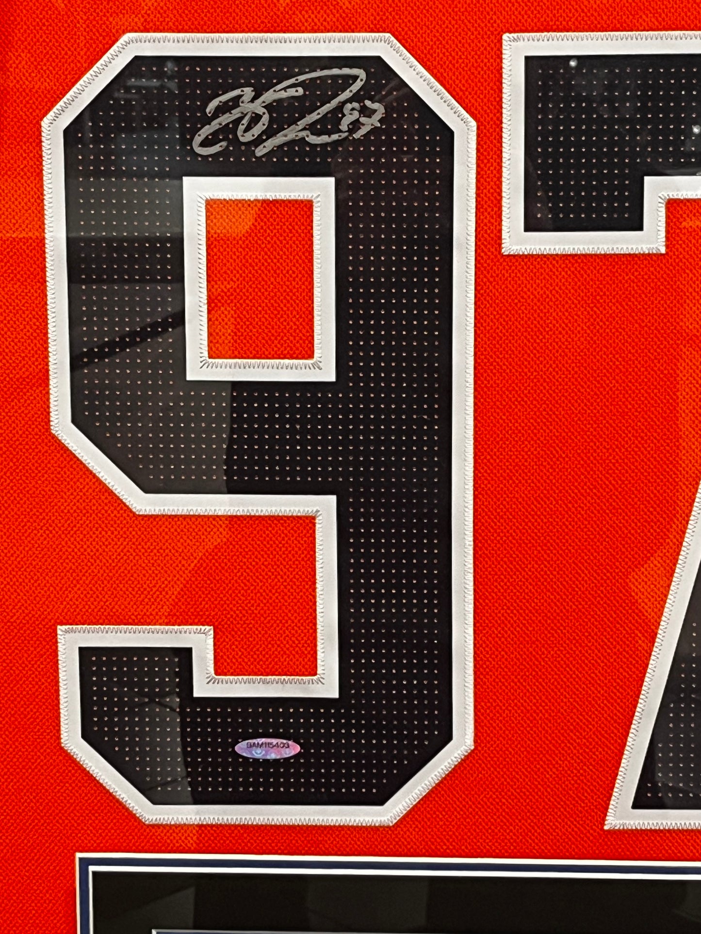 Connor McDavid Signed Framed Jersey Oilers Adidas Orange Upper Deck
