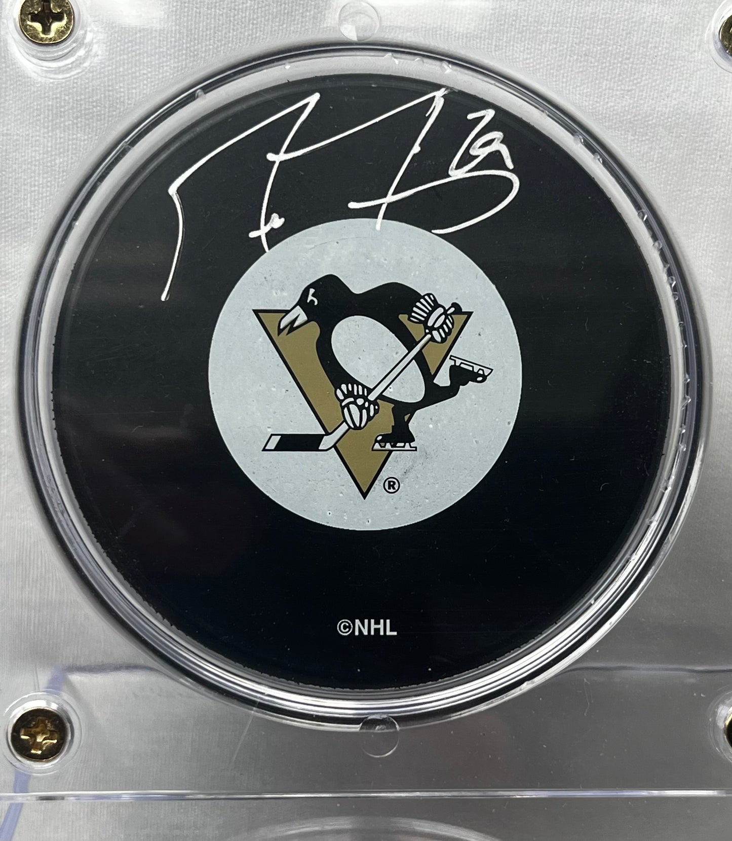 Marc-Andre Fleury Signed Pittsburgh Penguins Puck
