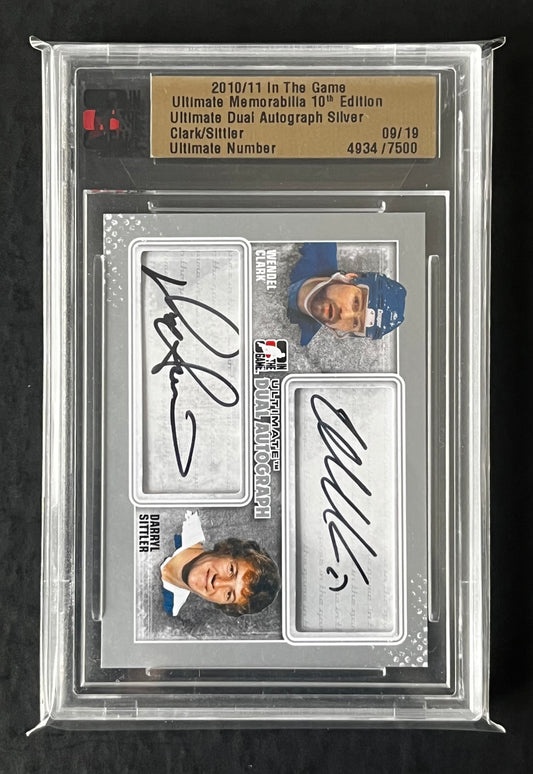 Clark/Sittler The Game Ultimate Memorabilia Dual Auto/10. Numbered 09/19