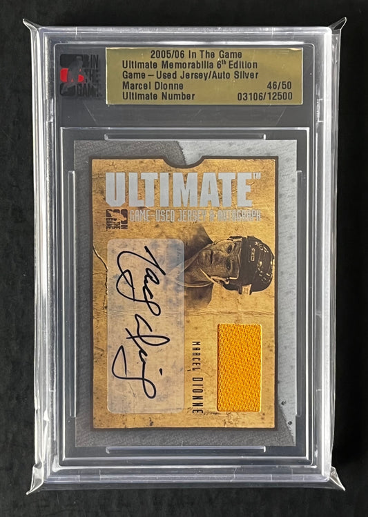 Marcel Dionne 2005 In The Game Ultimate Game Used Jersey Auto Silver #46/50