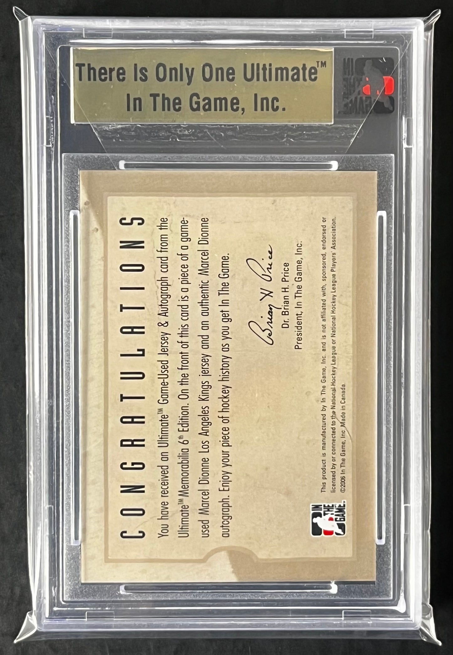 Marcel Dionne 2005 In The Game Ultimate Game Used Jersey Auto Silver #46/50