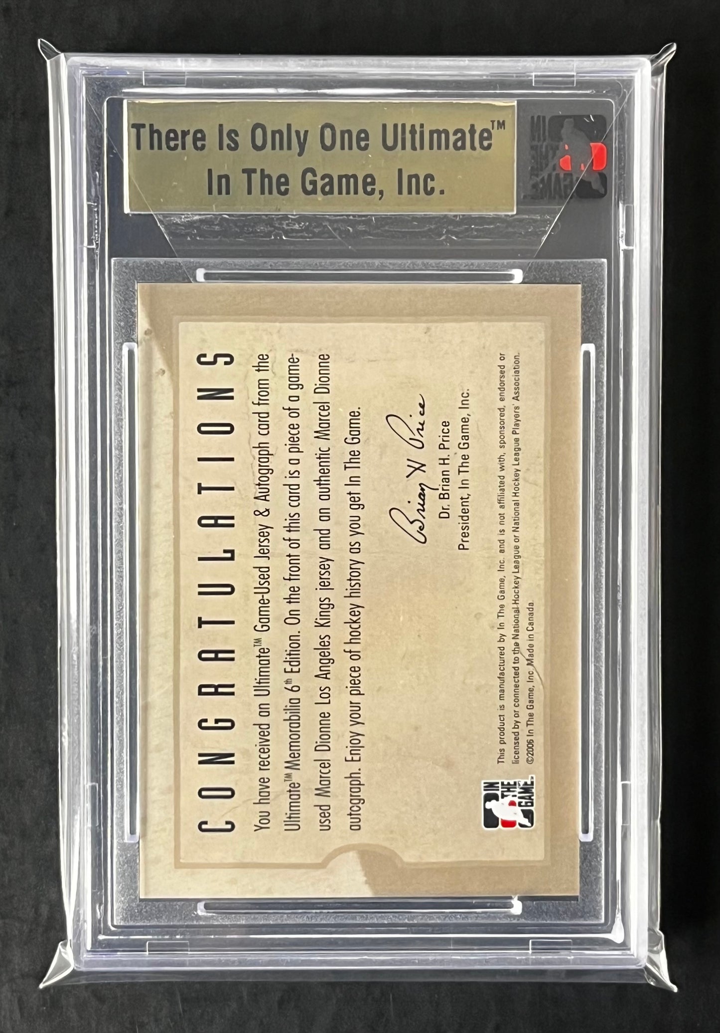 Marcel Dionne 2005 In The Game Ultimate Game Used Jersey Auto Silver #46/50