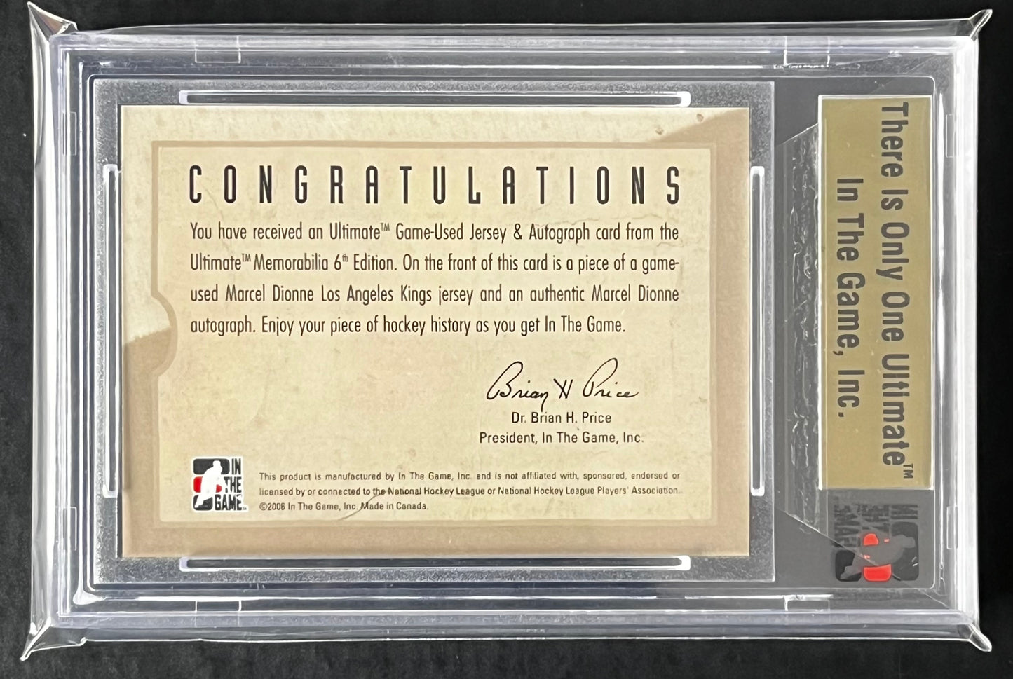 Marcel Dionne 2005 In The Game Ultimate Game Used Jersey Auto Silver #46/50