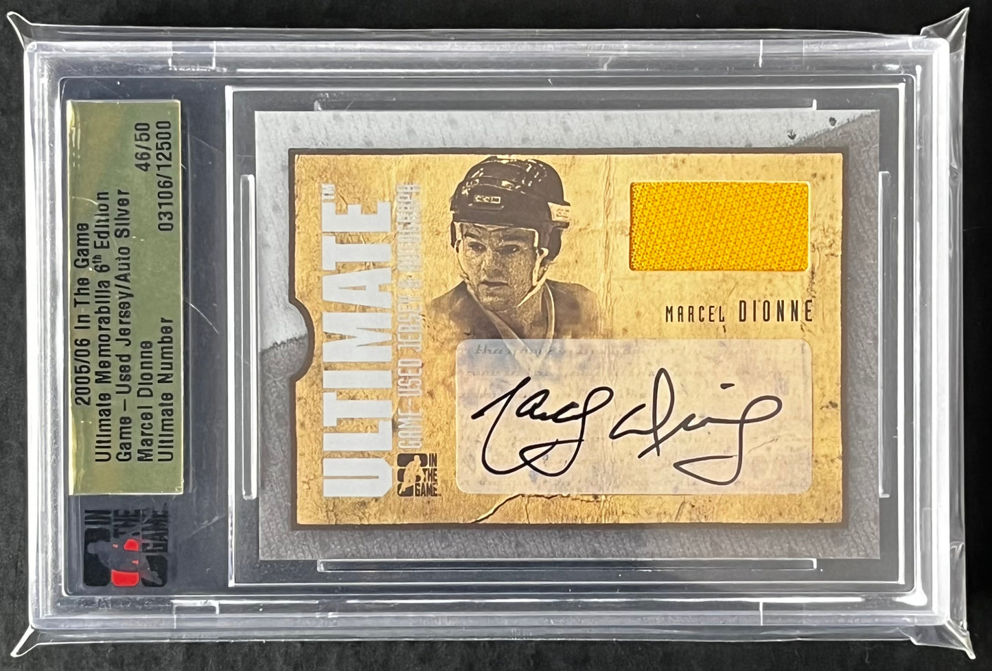 Marcel Dionne 2005 In The Game Ultimate Game Used Jersey Auto Silver #46/50