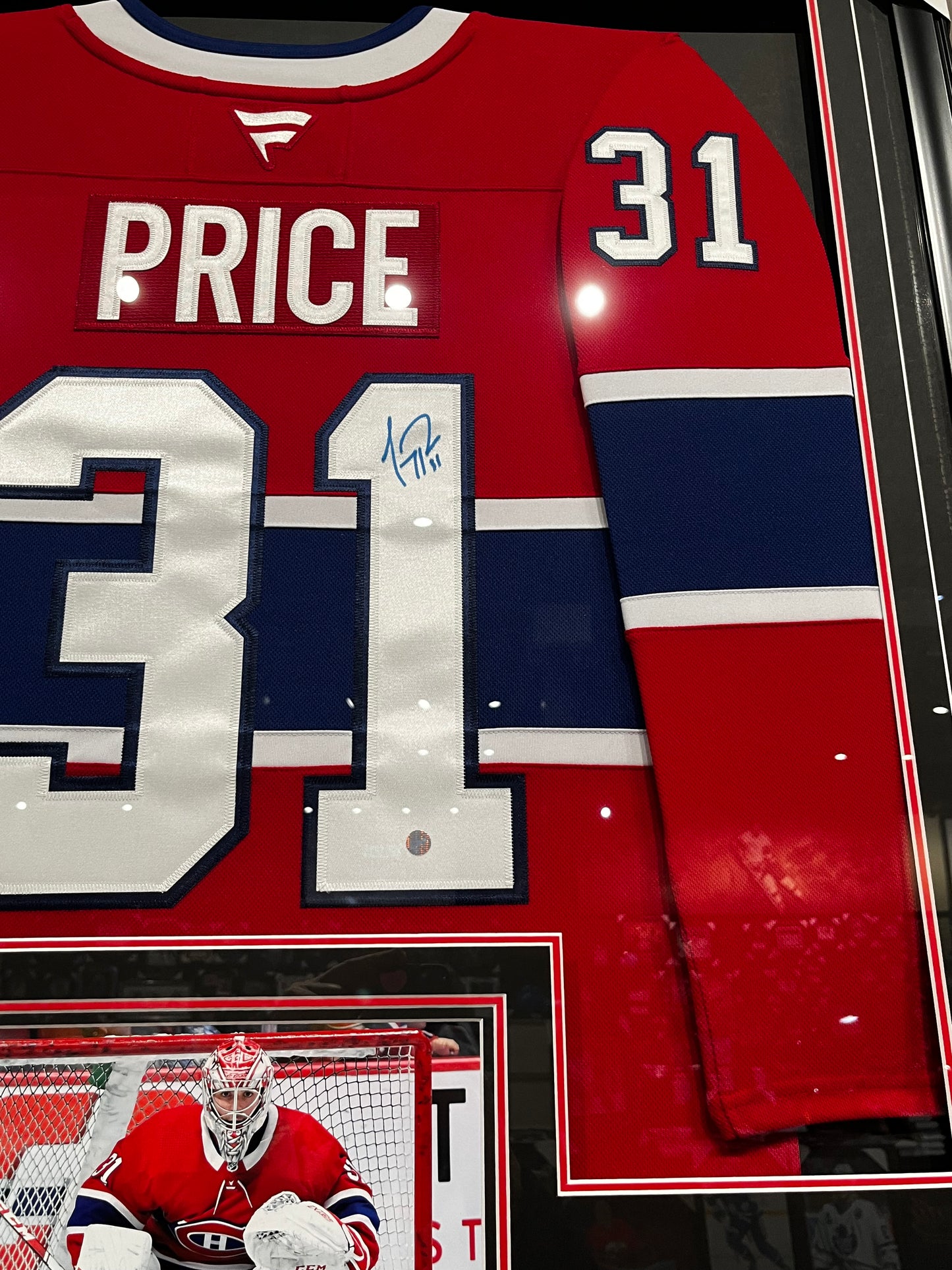 Carey Price Signed Framed Jersey Canadiens Red Fanatics Premium