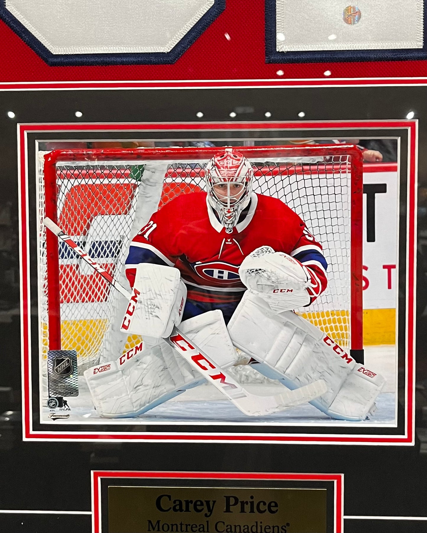 Carey Price Signed Framed Jersey Canadiens Red Fanatics Premium