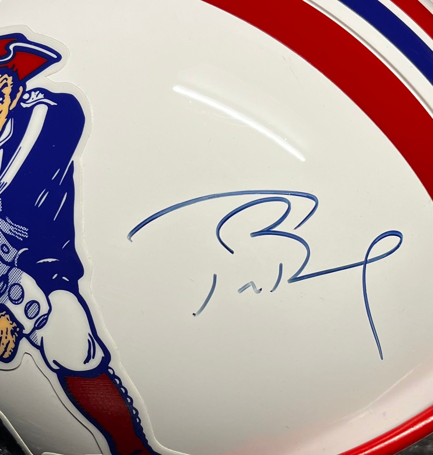 Tom Brady New England Patriots Signed Riddell 1990-92 Throwback Authentic Pro Helmet