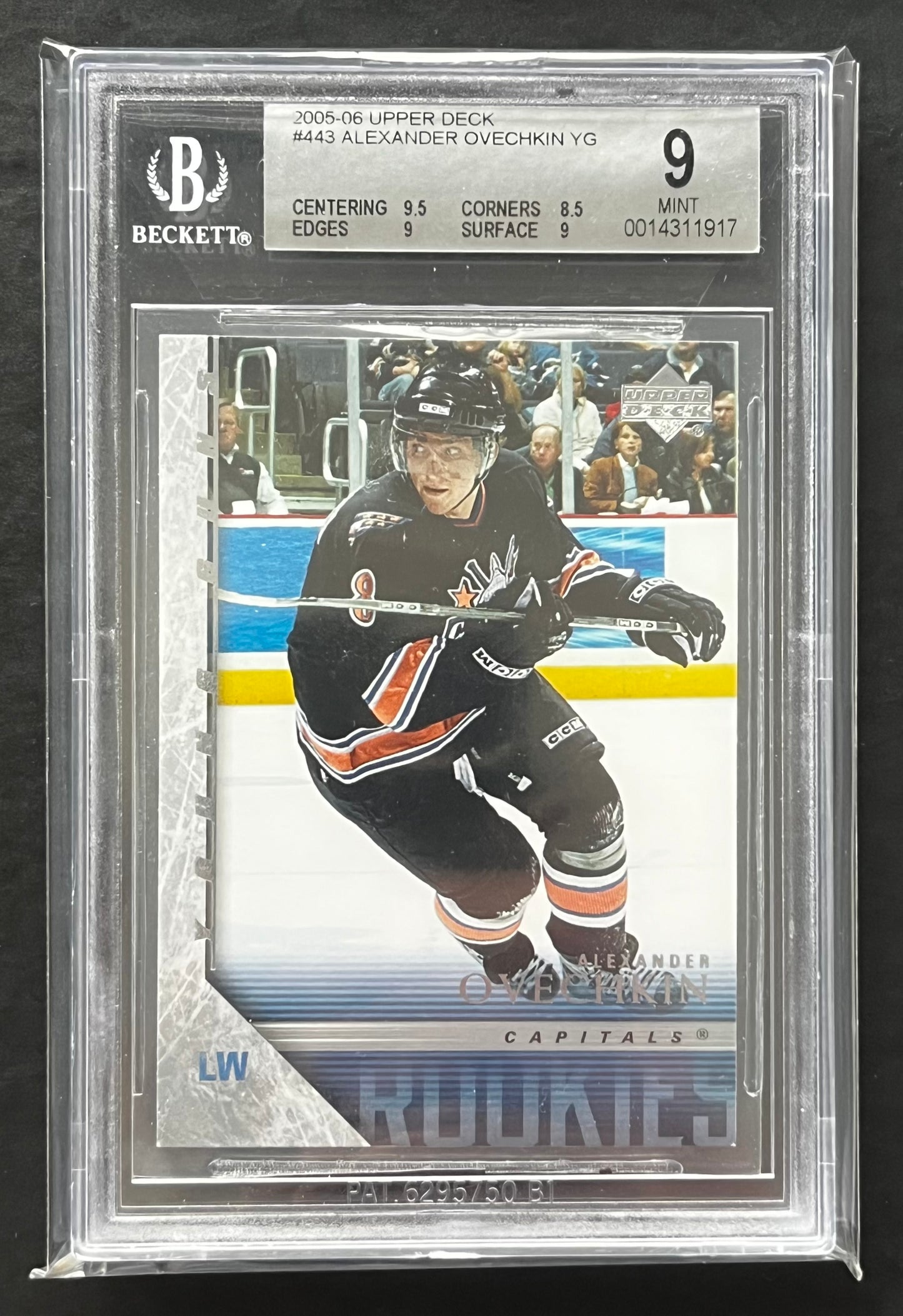 Alexander Ovechkin Graded Young Guns Rookie #443 BGS 9