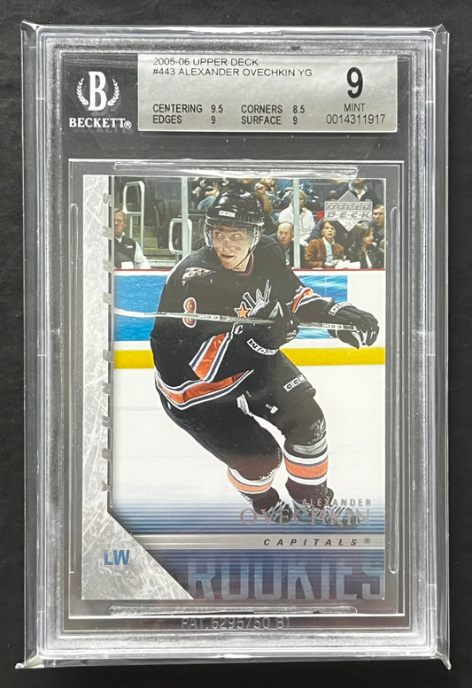 Alexander Ovechkin Graded Young Guns Rookie #443 BGS 9