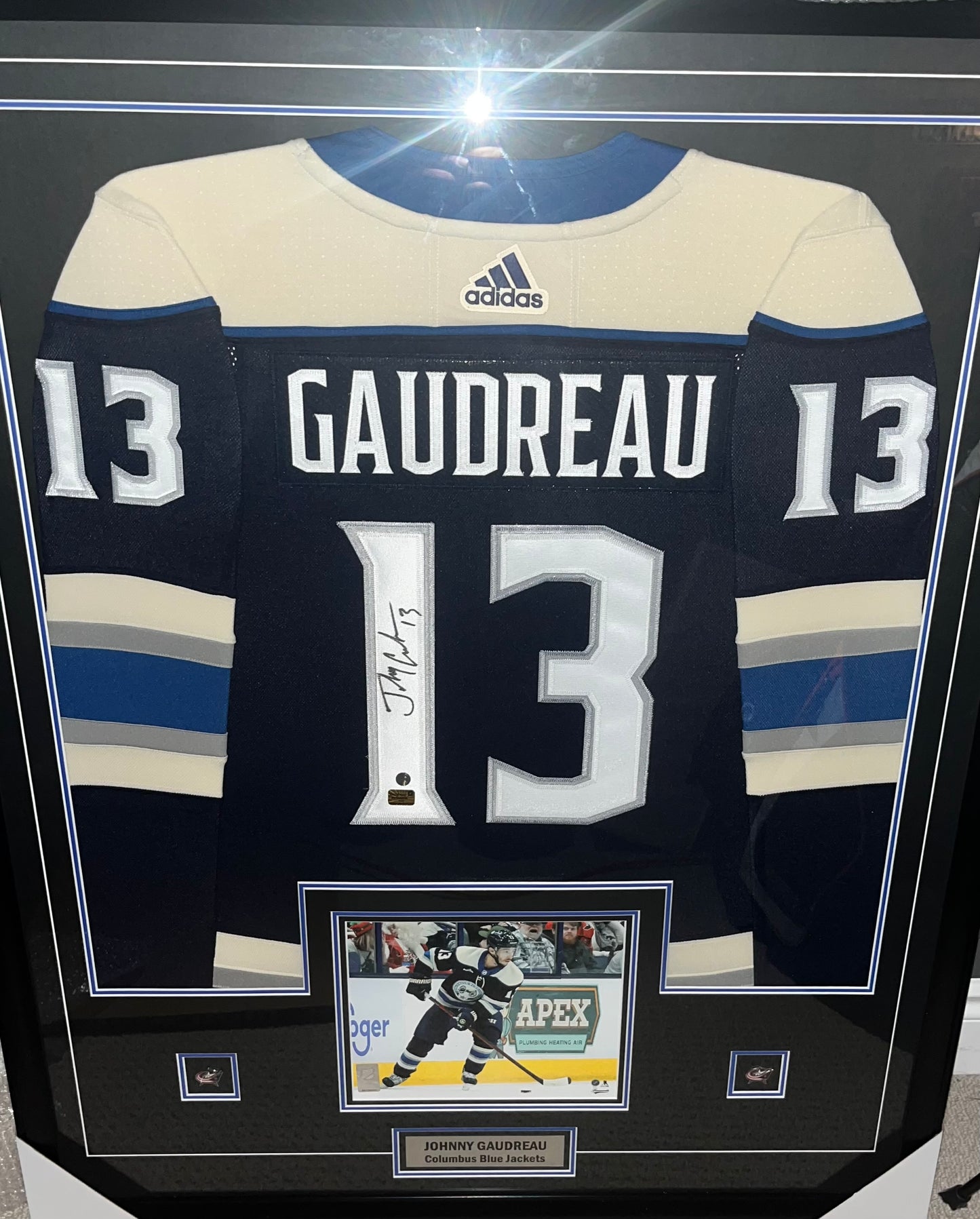 Johnny Gaudreau Signed Columbus Blue Jackets Framed