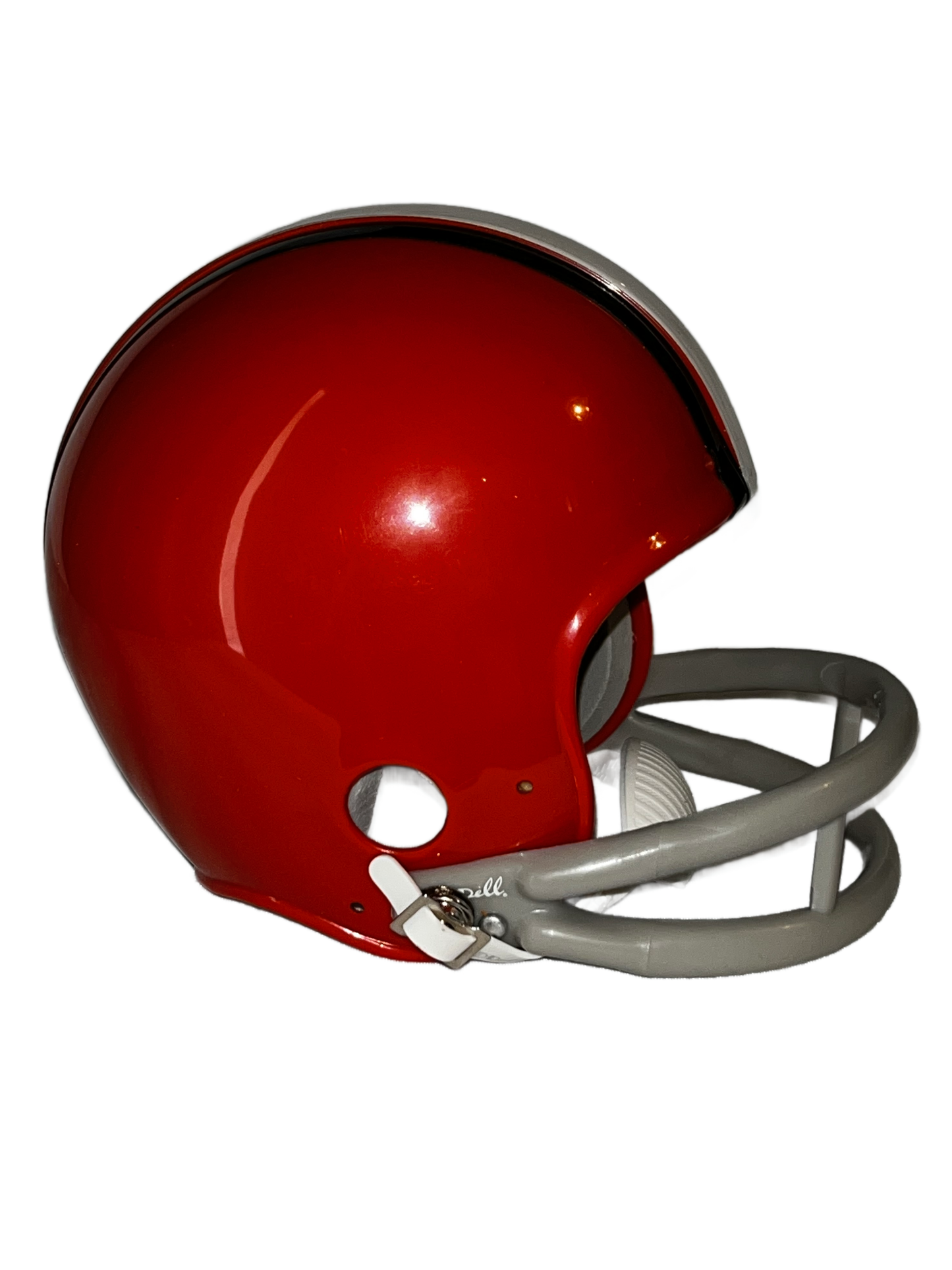 Jim Brown Autographed Riddell Mini Helmet, NFL Cleveland Browns With Display Case