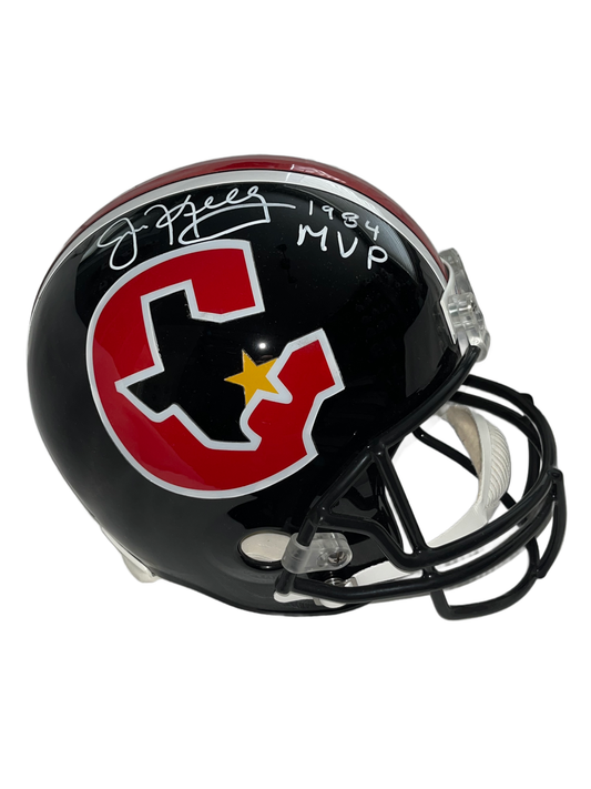 Jim Kelly Autographed Houston Gamblers Schutt Full Size USFL Helmet