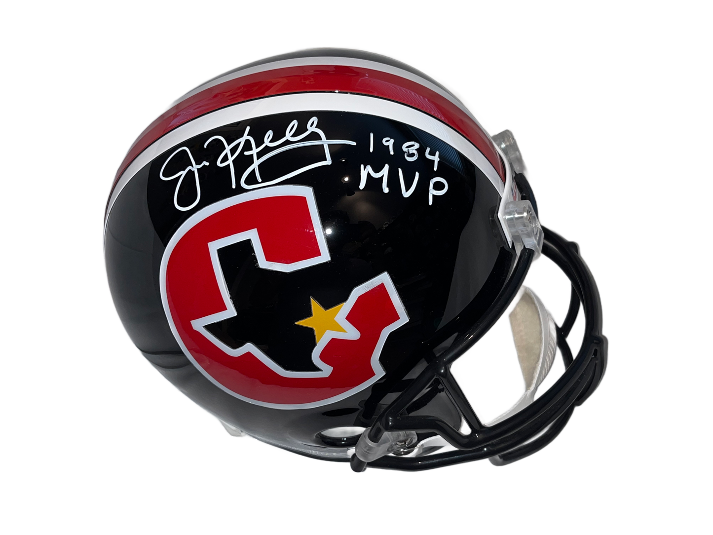 Jim Kelly Autographed Houston Gamblers Schutt Full Size USFL Helmet