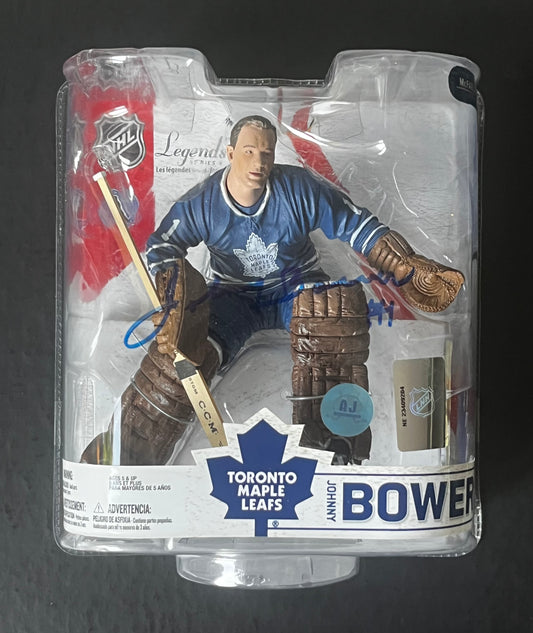 Johnny Bower Autographed McFarlane Figure