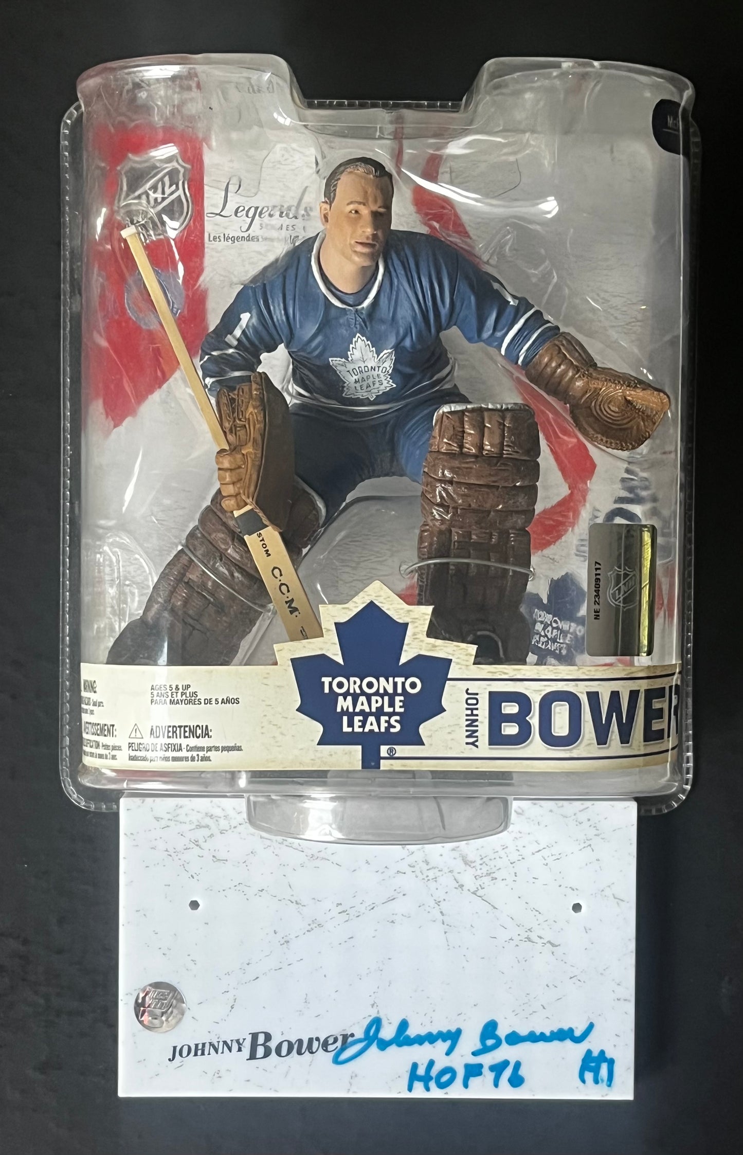 Johnny Bower Autographed McFarlane Figure