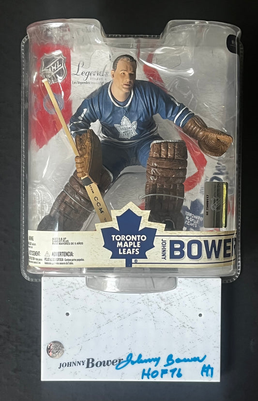 Johnny Bower Autographed McFarlane Figure