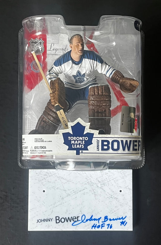 Johnny Bower Autographed McFarlane Figure