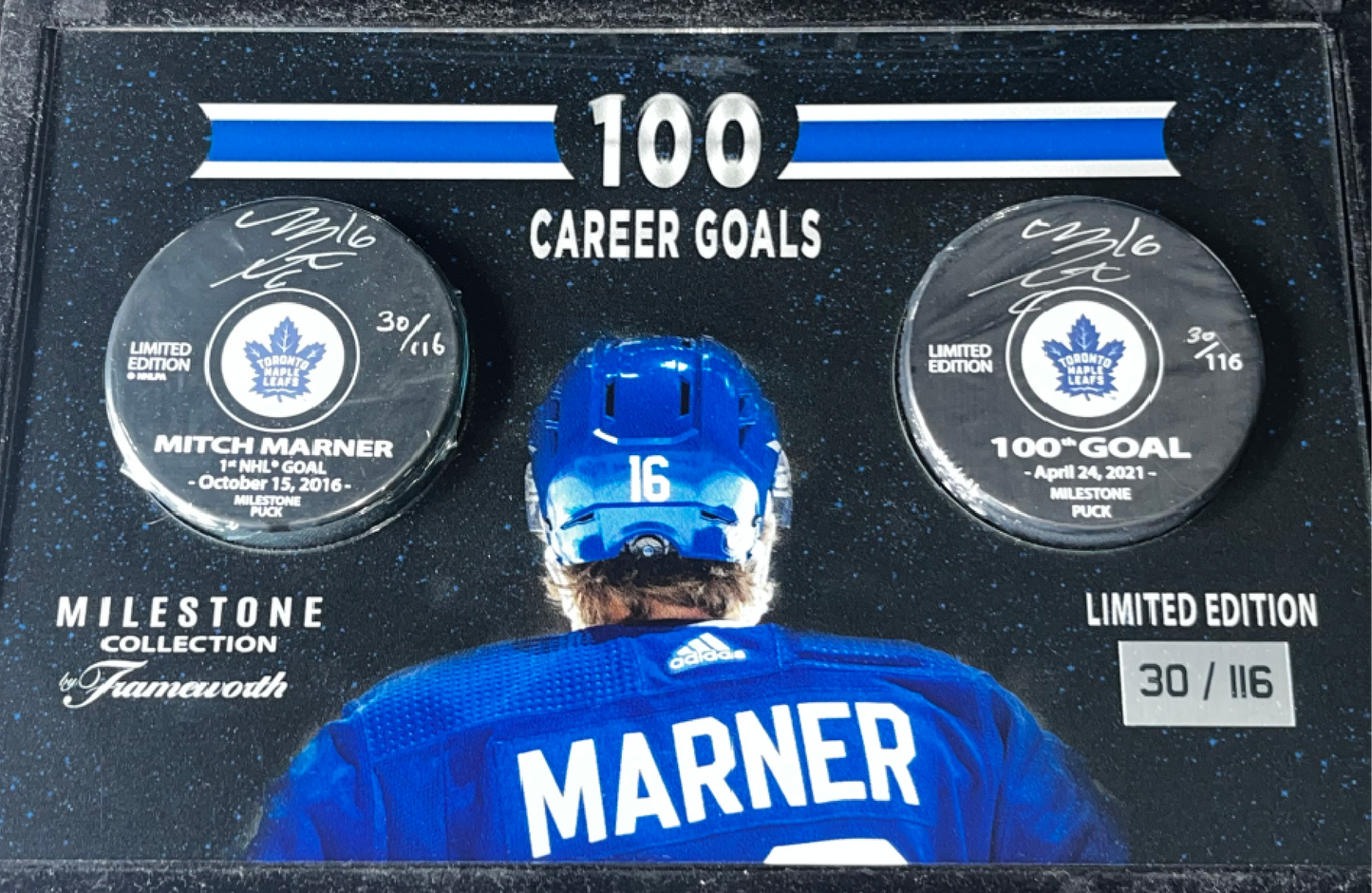 Mitch Marner Autographed Limited Edition Pucks In Deluxe Case