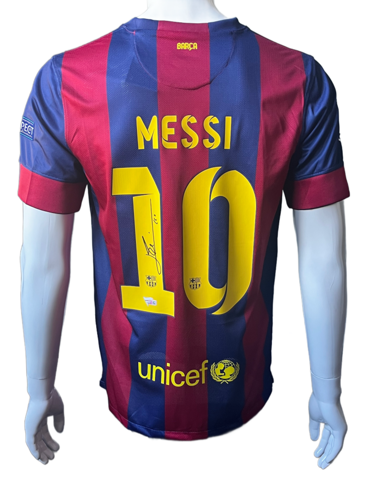 Lionel Messi Autographed F.C. Barcelona 2014/15 Home Jersey Nike, Fanatics