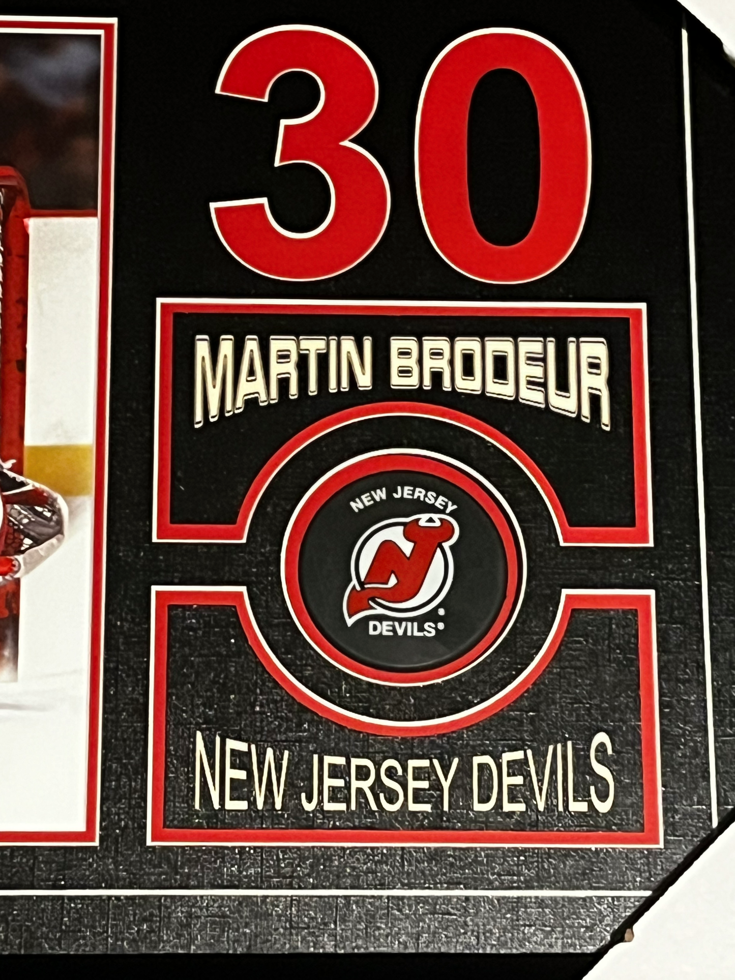 Martin Brodeur Autographed Framed Photo With Puck