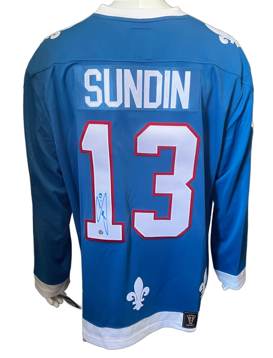 Mats Sundin Autographed Quebec Nordiques Fanatics Breakaway Jersey