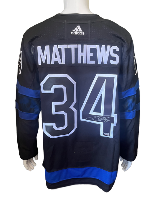 Auston Matthews Black Toronto Maple Leafs Autographed Jersey