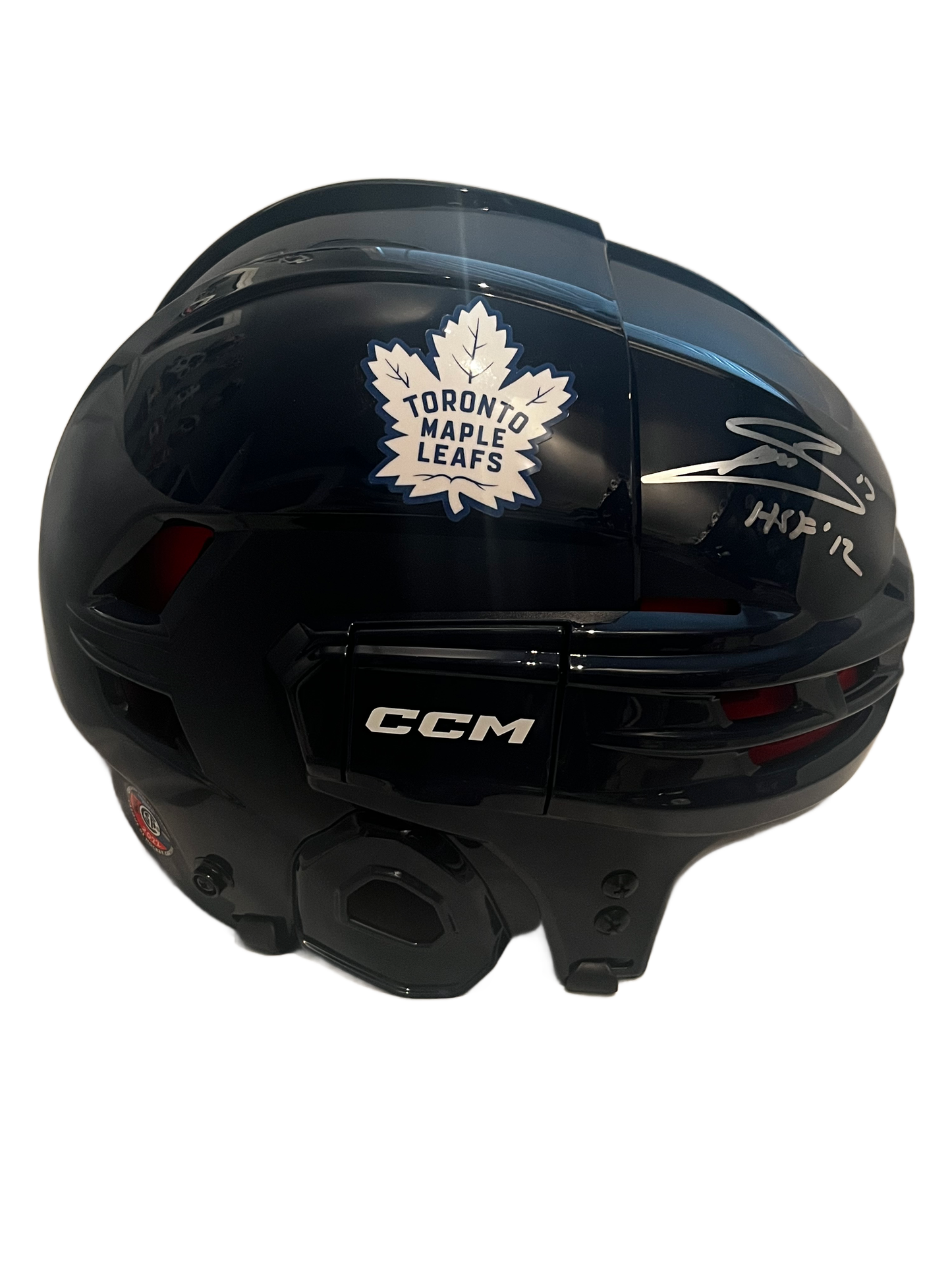Mats Sundin Autographed Dark Blue CCM Hockey Helmet