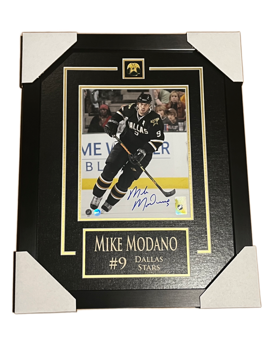 Mike Modano Dallas Stars Autographed Framed 8x10