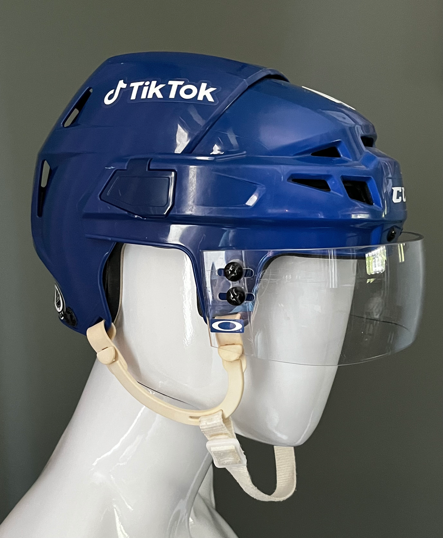 Morgan Rielly Game Used Toronto Maple Leaf Blue CCM Helmet
