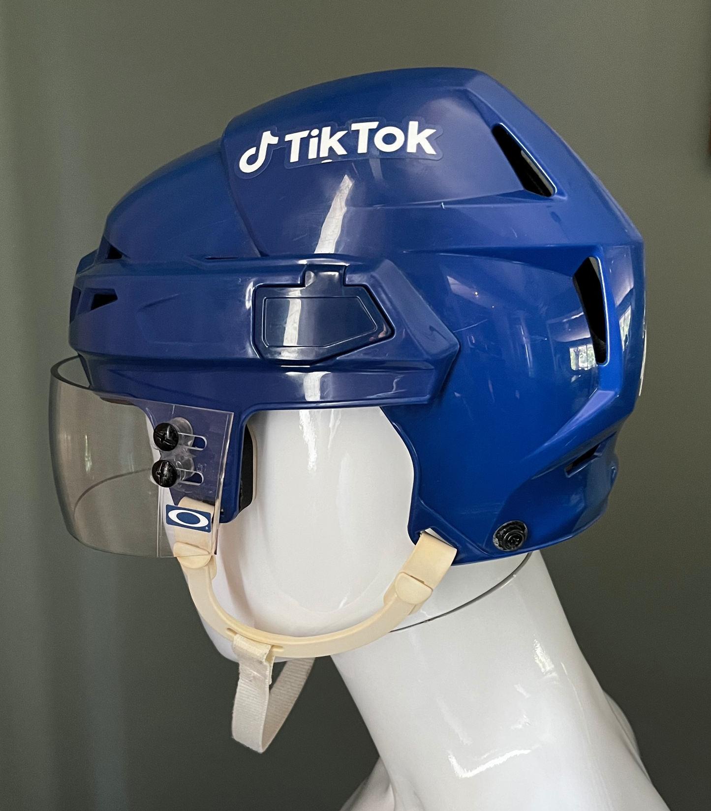 Morgan Rielly Game Used Toronto Maple Leaf Blue CCM Helmet