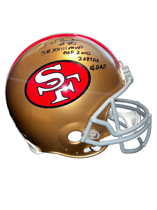 Jerry Rice Autographed Full Size Pro Football Helmet