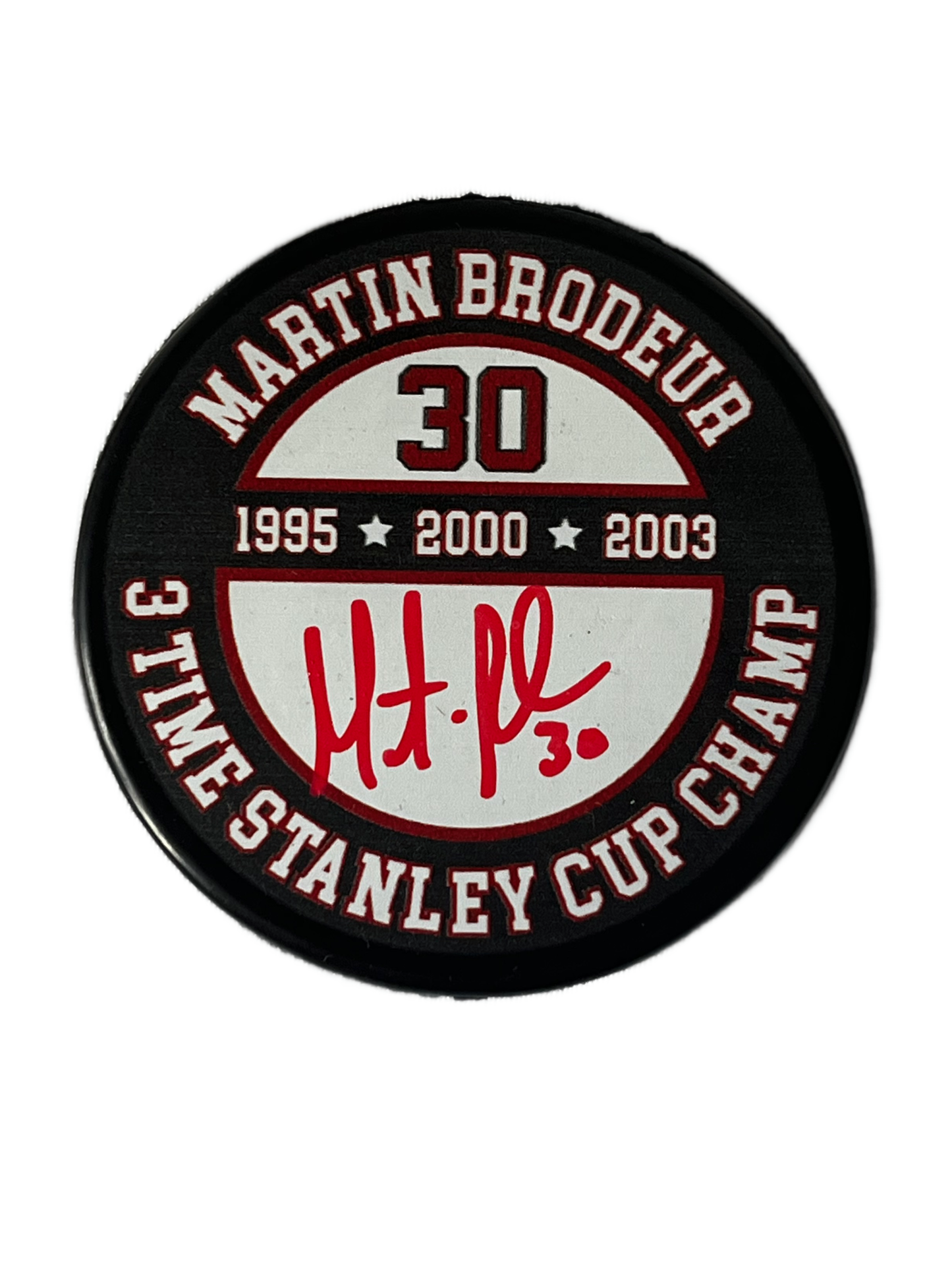 Martin Brodeur Autographed Hockey Puck - New Jersey Devils