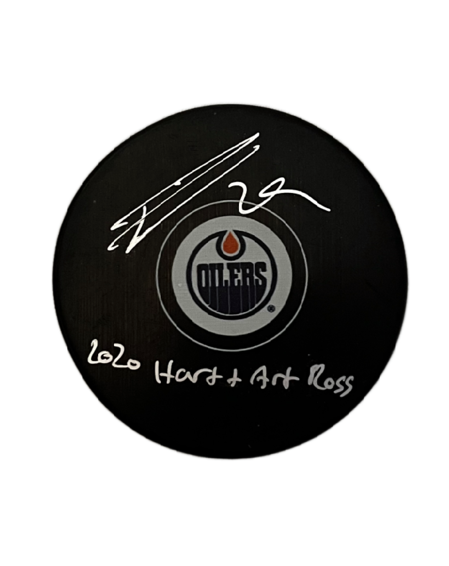 Leon Draisaitl Autographed Edmonton Oilers Puck