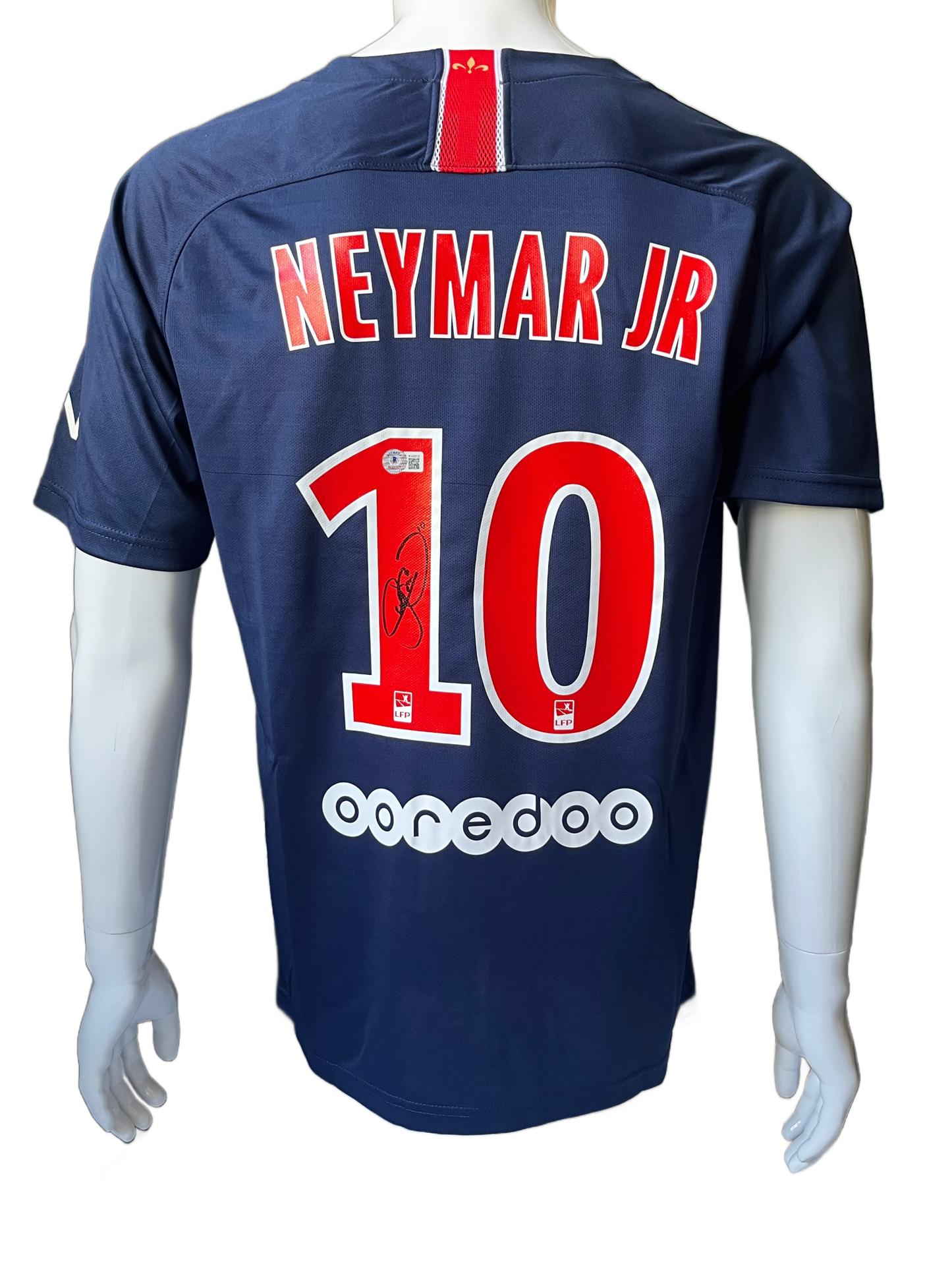 Neymar Jr. PSG Signed Jersey Beckett BAS Sticker Authentic
