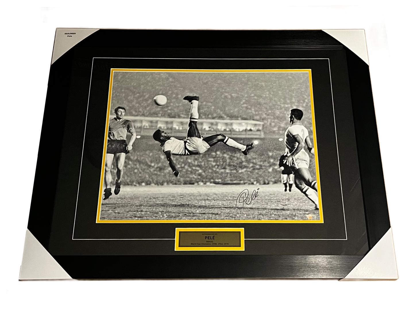 Pele Autographed Framed 16x20 Brazil Bicycle Kick Photo Fanatics