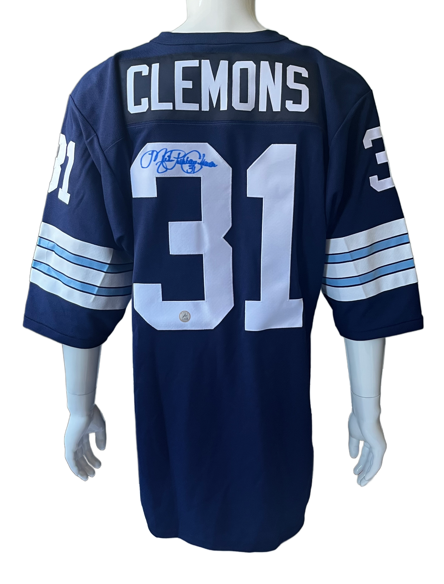 Mike Pinball Clemons Autographed Toronto Argos Style Canadian Football Jersey
