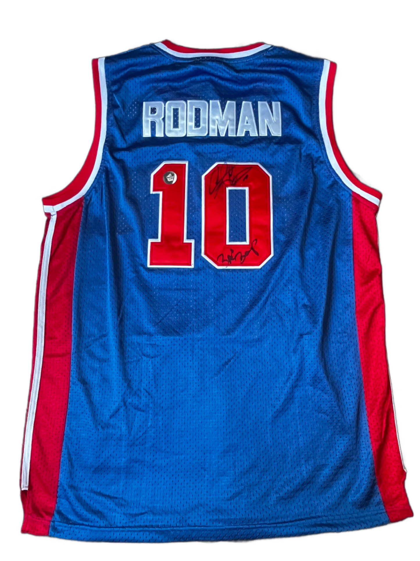 Dennis Rodman Autographed Detroit Pistons Adidas Jersey