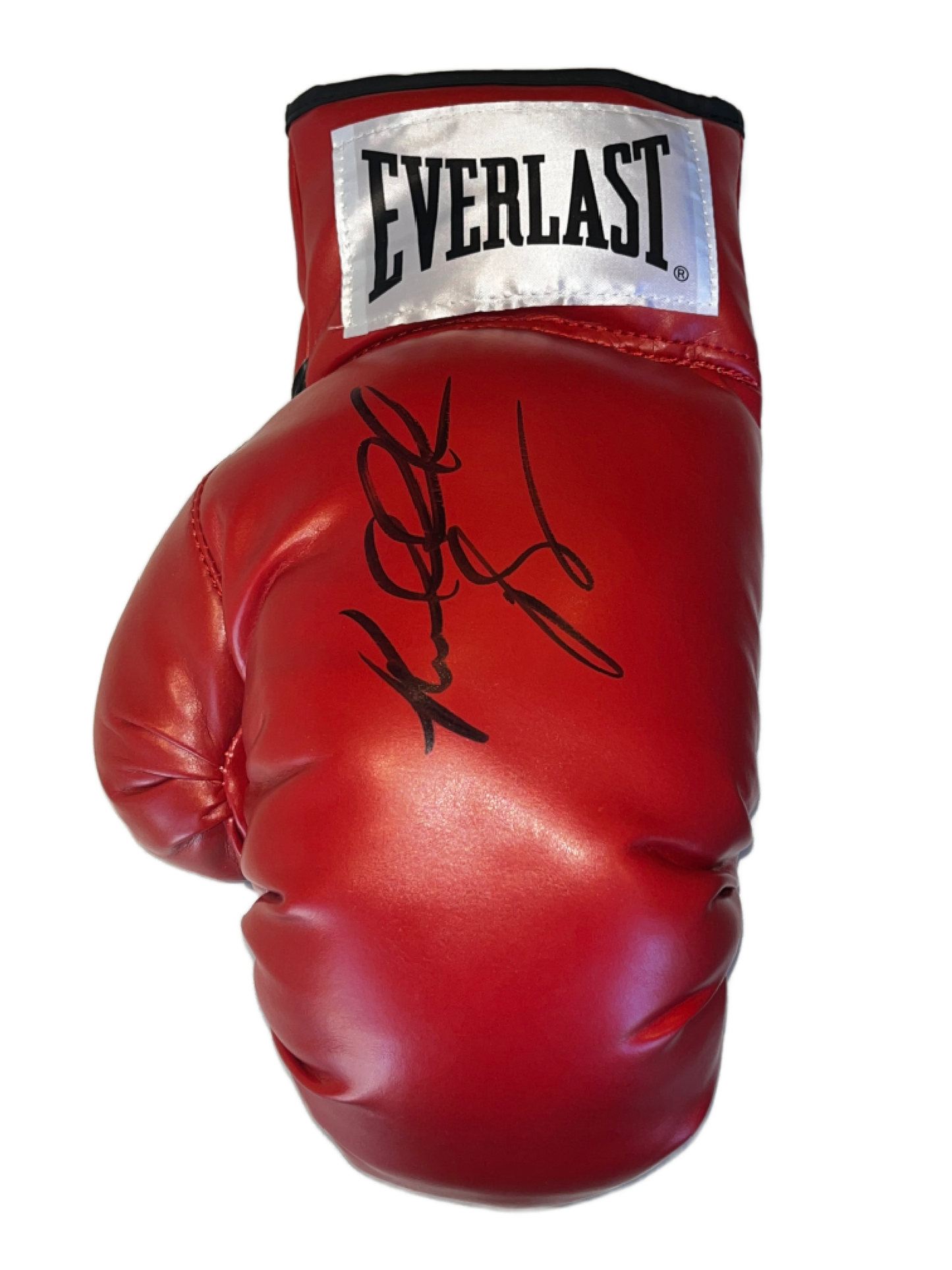 Riddick Bowe Signed Everlast Red Boxing Glove