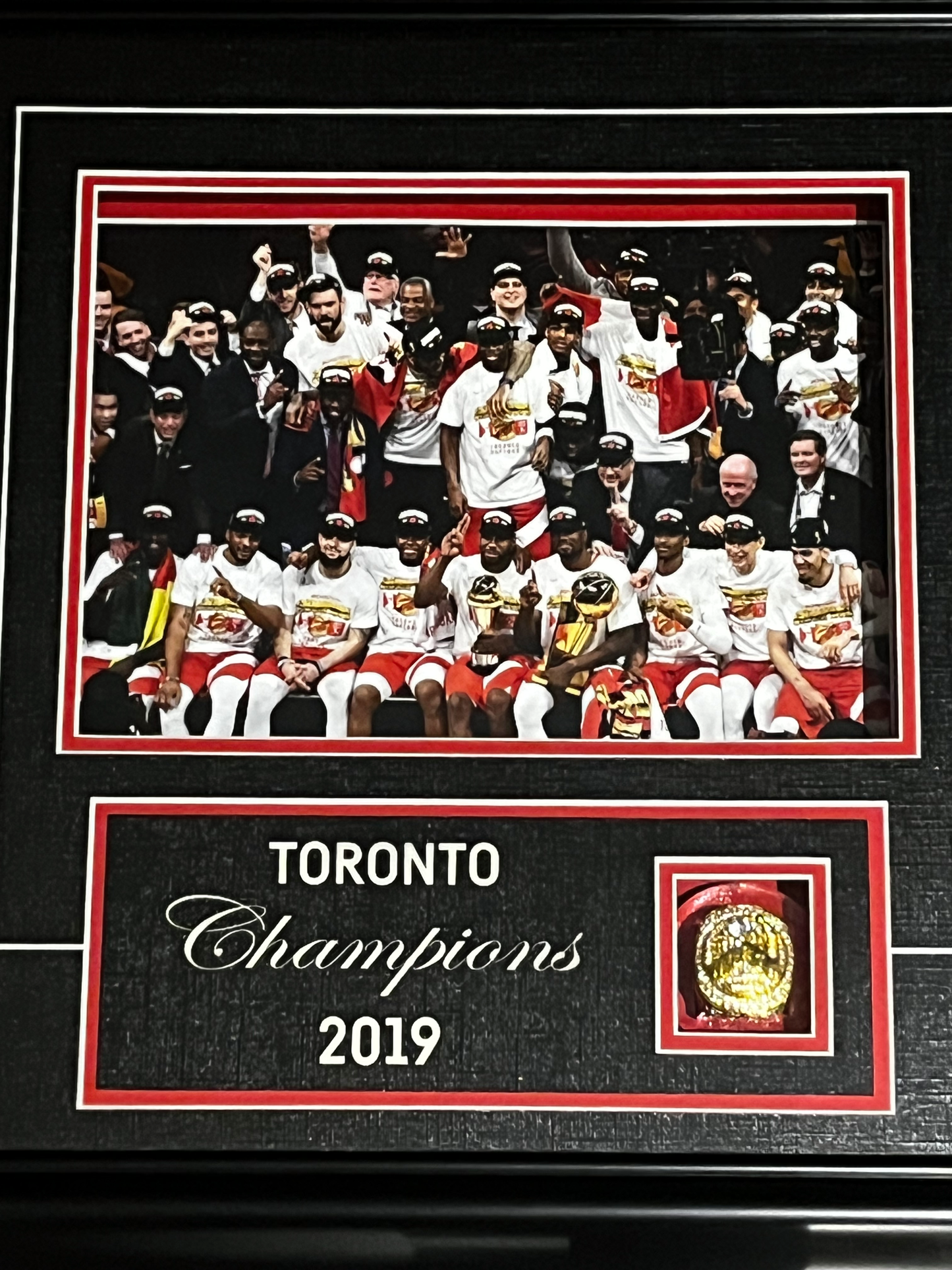 Toronto Raptors Cabinet With Championship Ring 2019 CHAMPS!!!