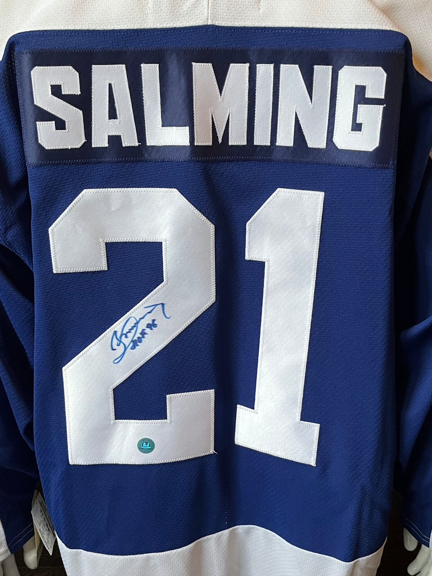 Borje Salming Autographed Toronto Maple Leaf Vintage CCM Jersey